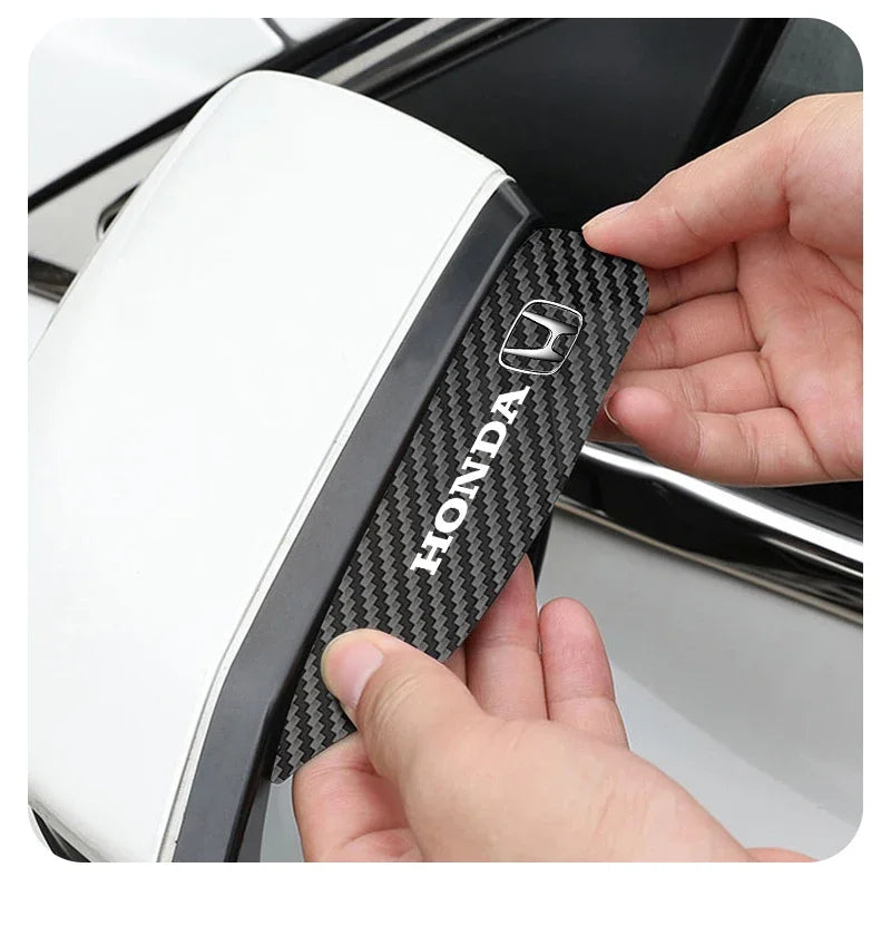 2PCS Carbon Fiber Car Rearview Mirror Rain Eyebrow Visor For Honda Civic Fit Jazz Accord Pilot CRV Odyssey Passport Accessories