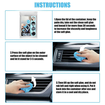 Car Dust Cleaning Mud Glue Car Interior Air Vent Dashboard Cleaning Clay Dust Remover Gel Car Cleaner Mud Auto Accessories