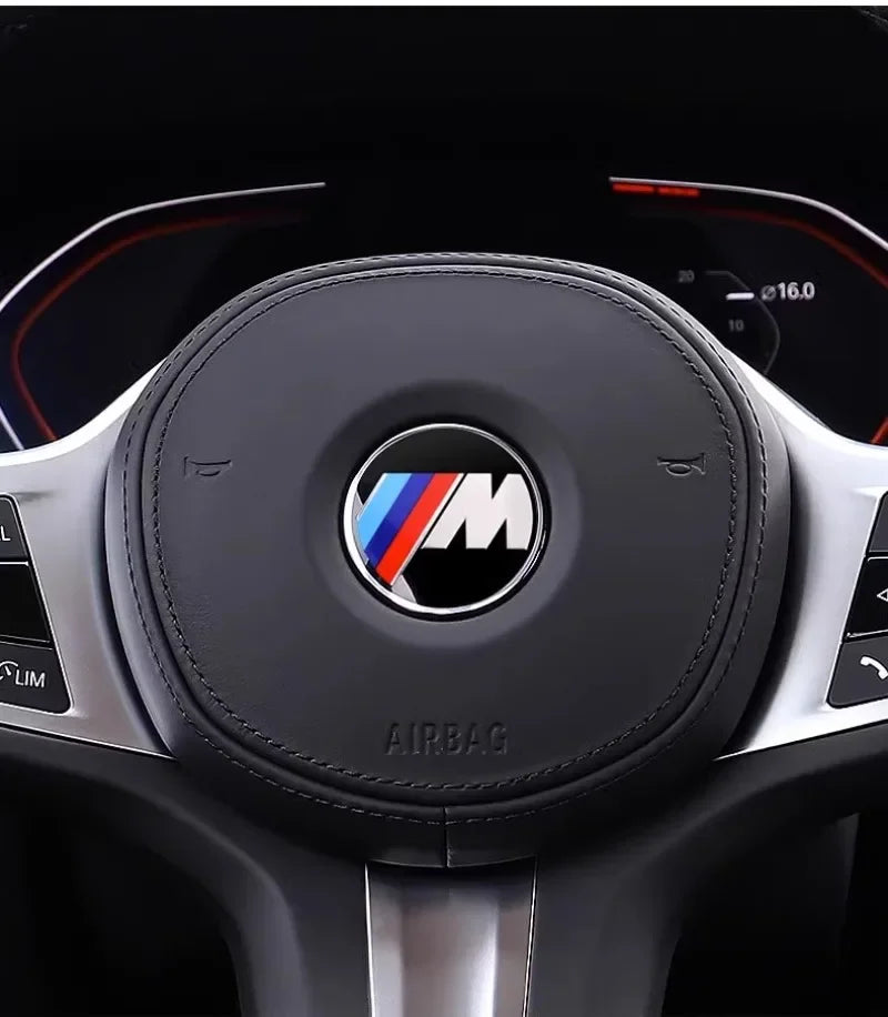 1Pcs 45mm Car Steering Wheel Badge Emblem Sticker For All BMW Series E36 E46 E53 E90 E60 E61 E93 E87 X1 X3 X5 X6 F30 F20 F10