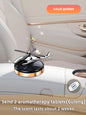 Car air freshener with solar rotating, airplane model home version perfume decoration/odor purification, gold