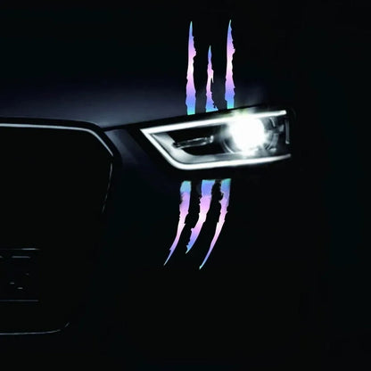 STONEGO Reflective Monster Claw Scratch Car Stickers - Headlight Decal, Car Decoration