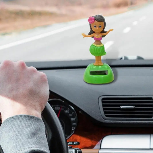 Solar Powered Swinging Hawaiian Girl Dancing Figure Solar Dashboard Ornaments Dashboard Decorations Bobbleheads Car Supplies