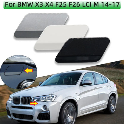 Car Accessories Front Bumper Headlight Washer Cover Cap For BMW X3 X4 F25 F26 LCI M-Sport 2014 2015 2016 2017 Painted Trim Shell