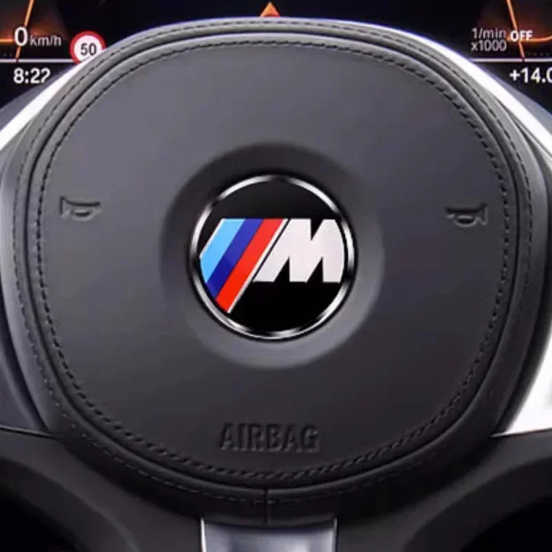 1Pcs 45mm Car Steering Wheel Badge Emblem Sticker For All BMW Series E36 E46 E53 E90 E60 E61 E93 E87 X1 X3 X5 X6 F30 F20 F10