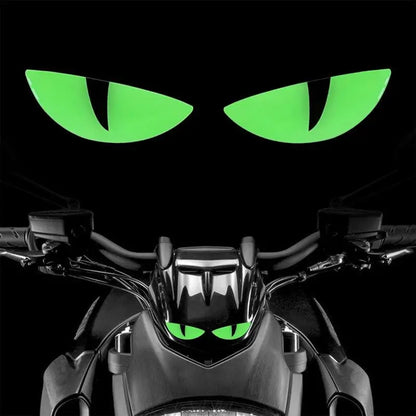 Night Glow Devil Eye 3D Devil's Eye Luminous Car Stickers Universal Headlight Stickers Cat Eyes Angry Night Reflection Decor