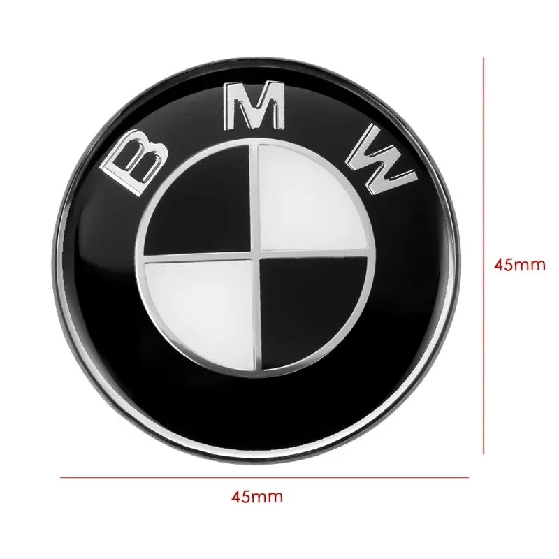 1Pcs 45mm Car Steering Wheel Badge Emblem Sticker For All BMW Series E36 E46 E53 E90 E60 E61 E93 E87 X1 X3 X5 X6 F30 F20 F10