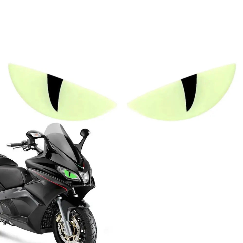 Night Glow Devil Eye 3D Devil's Eye Luminous Car Stickers Universal Headlight Stickers Cat Eyes Angry Night Reflection Decor