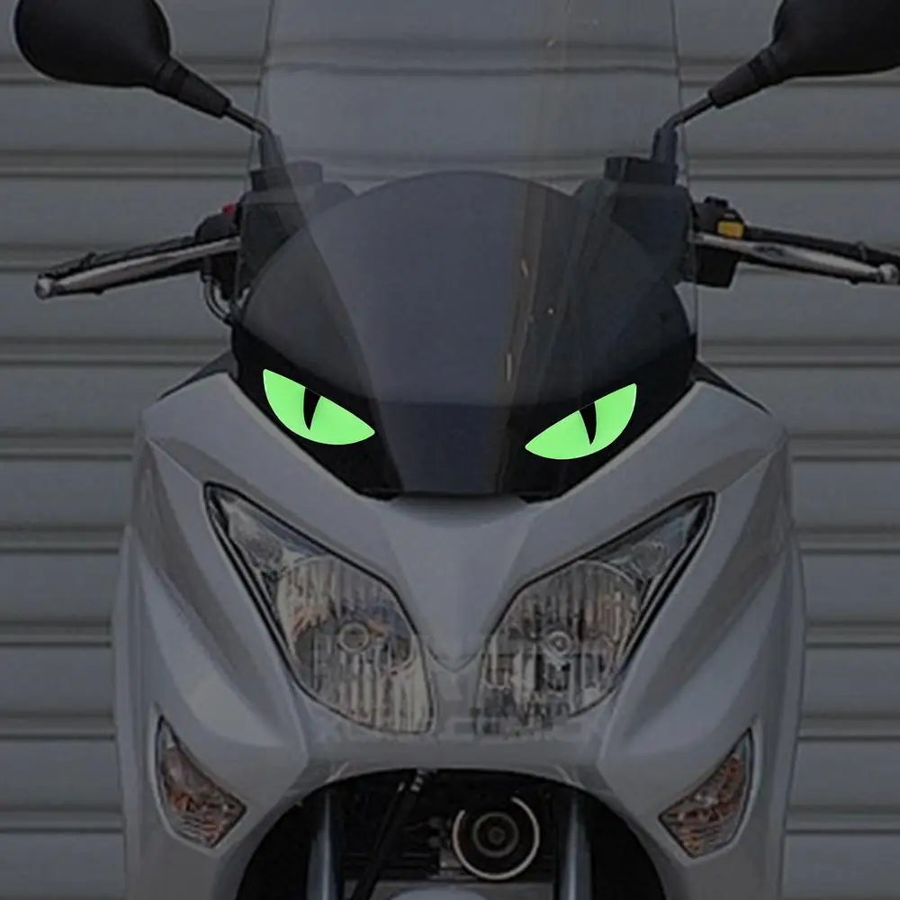 Night Glow Devil Eye 3D Devil's Eye Luminous Car Stickers Universal Headlight Stickers Cat Eyes Angry Night Reflection Decor