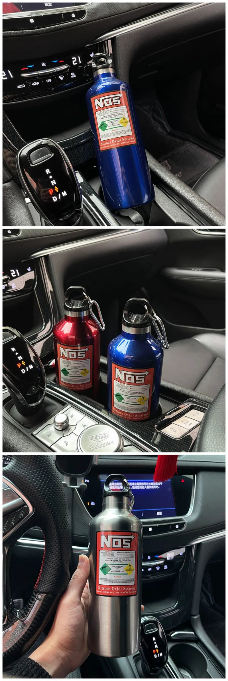 Car Insulation Cup NOS Nitrogen Cylinder Vacuum Stainless Steel Kettle 500 Ml High-capacity Travel Sports Bottle Water Cup