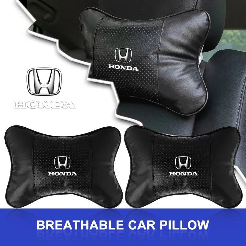 1/2Pcs Car Interior Headrest Seat Head Support Neck Pillow For Honda Mugen Power Civic Accords CRV Hrv Jazz CBR VTEC VFR Goods