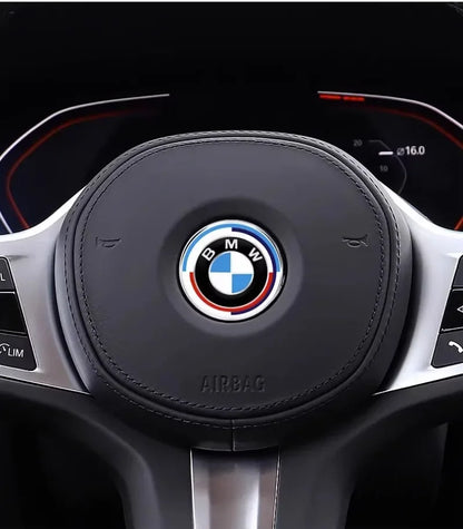 1Pcs 45mm Car Steering Wheel Badge Emblem Sticker For All BMW Series E36 E46 E53 E90 E60 E61 E93 E87 X1 X3 X5 X6 F30 F20 F10