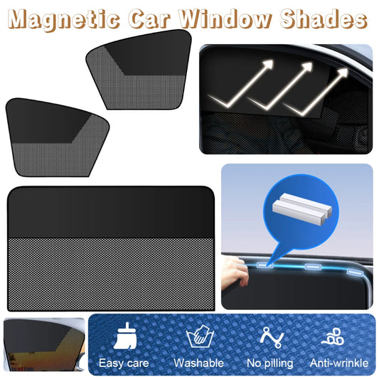 Magnetic Car Priavcy Curtains Light Blocking Side Window Sun Shades Universal Summer Protective Window Shade for Car Camping