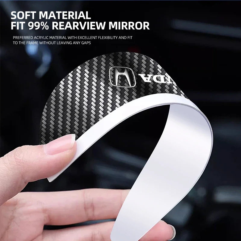 2PCS Carbon Fiber Car Rearview Mirror Rain Eyebrow Visor For Honda Civic Fit Jazz Accord Pilot CRV Odyssey Passport Accessories