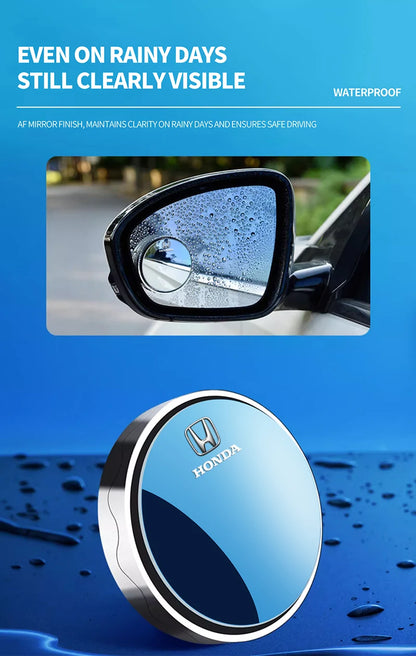 2pc Car Round Frame Blind Spot Mirrors For Honda Civic Fit Jazz Accord CRV HRV City Odyssey Passport Pilot Vezel Insight Prelude