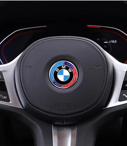 1Pcs 45mm Car Steering Wheel Badge Emblem Sticker For All BMW Series E36 E46 E53 E90 E60 E61 E93 E87 X1 X3 X5 X6 F30 F20 F10