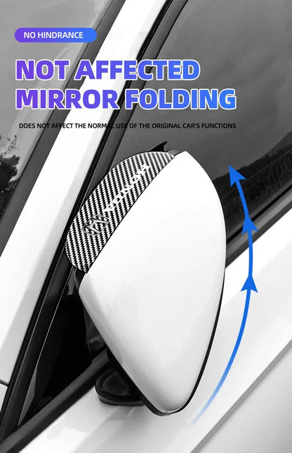 2PCS Carbon Fiber Car Rearview Mirror Rain Eyebrow Visor For Honda Civic Fit Jazz Accord Pilot CRV Odyssey Passport Accessories